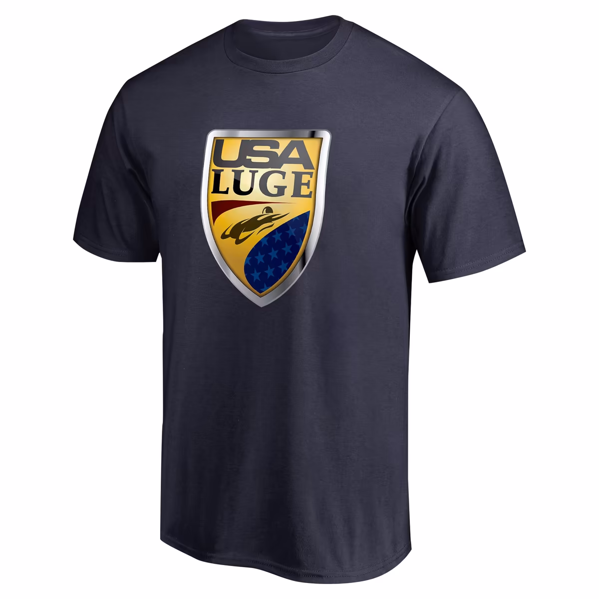 Men's Navy USA Luge Primary Logo T-Shirt 2 Men's Navy USA Luge Primary Logo T-Shirt