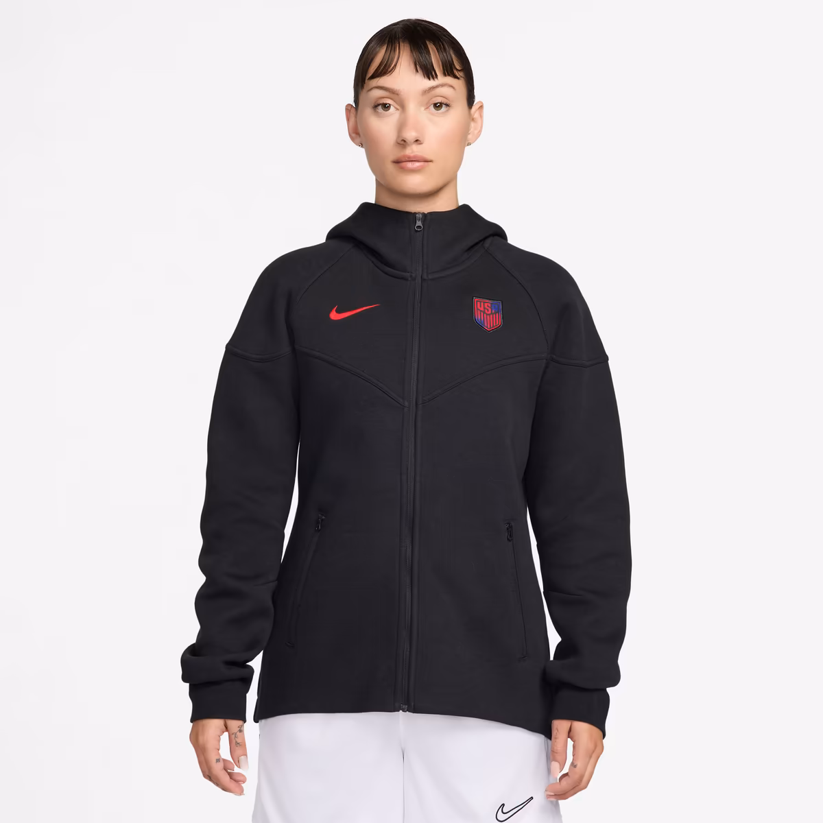 Women's Nike Black USMNT Tech Fleece Windrunner Full-Zip Hoodie 1 Women's Nike Black USMNT Tech Fleece Windrunner Full-Zip Hoodie