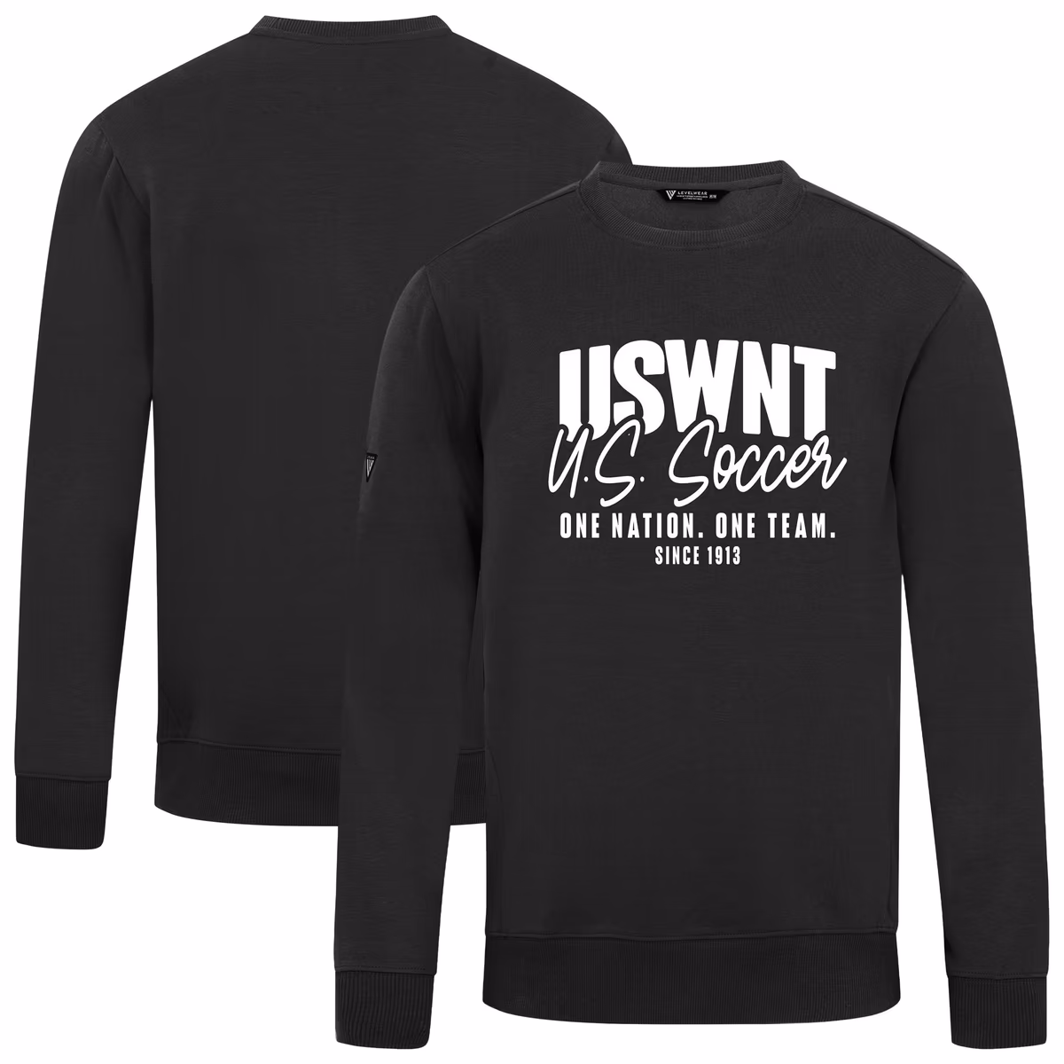 Men's Levelwear Black USWNT Zane Response Pullover Sweatshirt