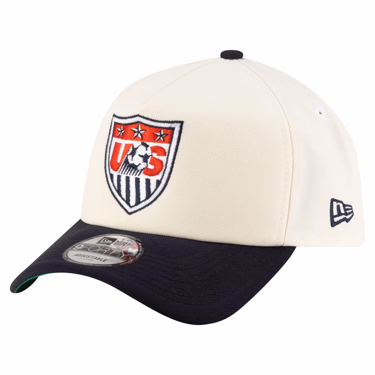 Men's New Era  Cream USMNT 1995 Retro Foam 9FORTY Adjustable Hat