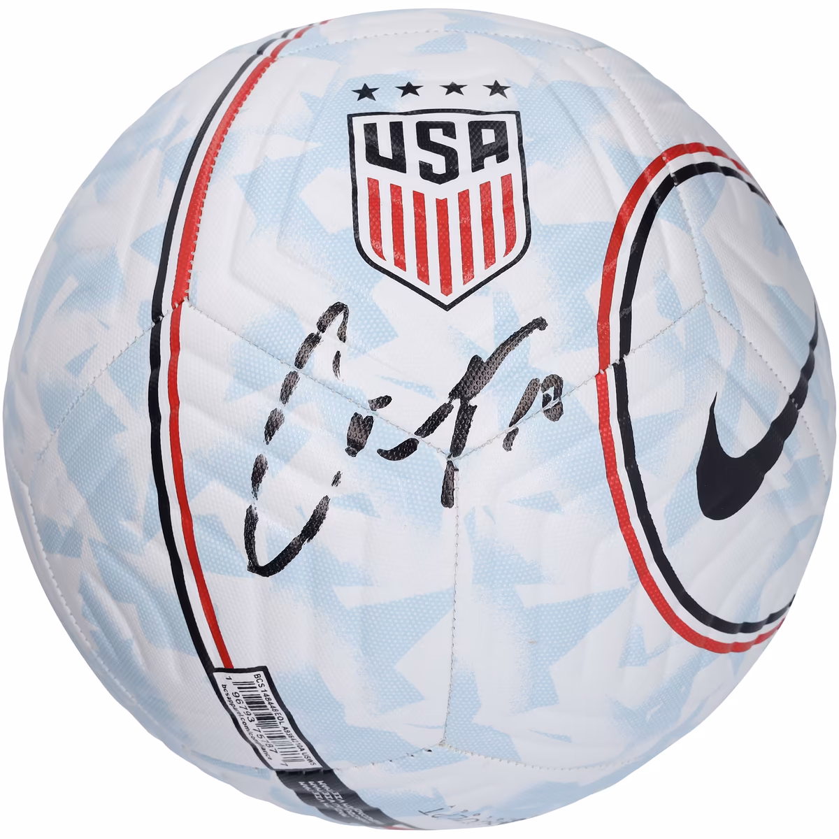 Carli Lloyd USWNT Autographed Nike USA Logo Soccer Ball