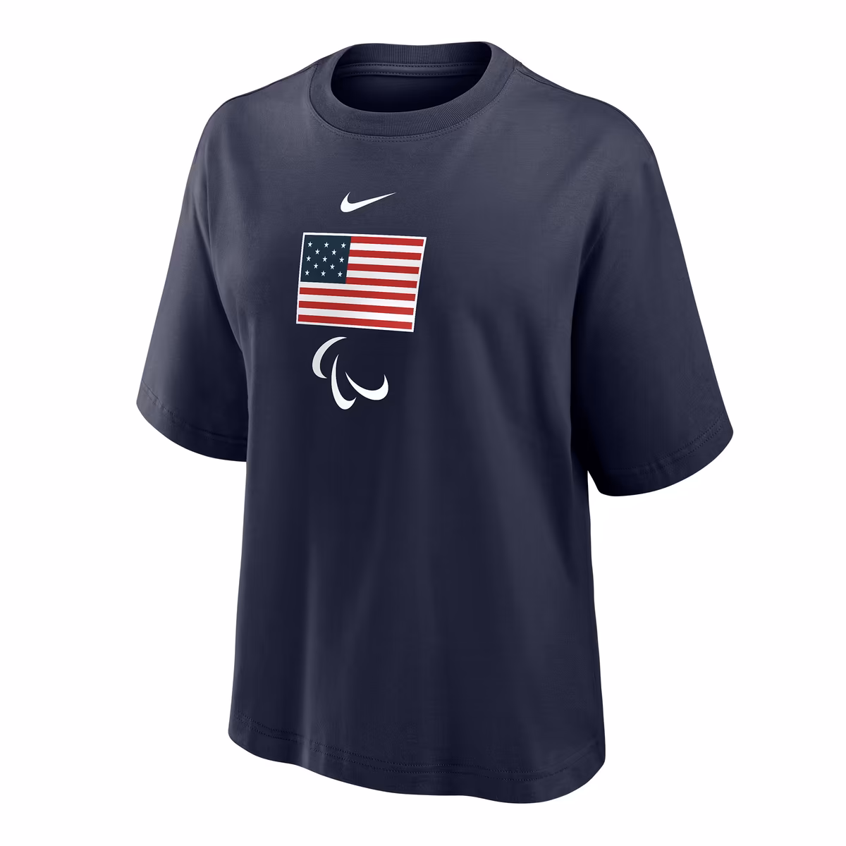 Women's Nike Navy U.S. Paralympics Boxy T-Shirt 2 Women's Nike Navy U.S. Paralympics Boxy T-Shirt