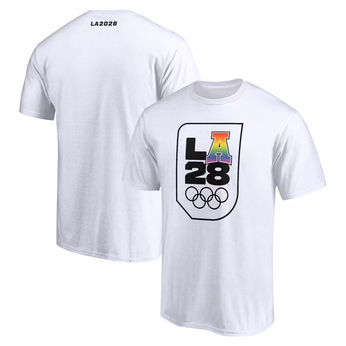 Men's White LA28 Summer Olympics Pride T-Shirt