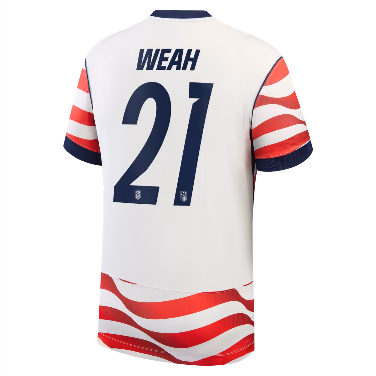 Men's Nike Timothy Weah White USMNT 2026 Home Stadium Replica Jersey 3 Men's Nike Timothy Weah White USMNT 2026 Home Stadium Replica Jersey