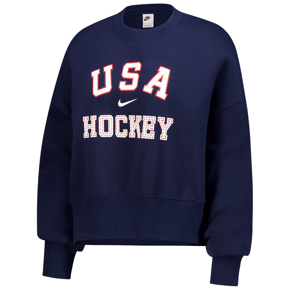 Women's Nike Navy US Hockey Oversized Phoenix Fleece Sweatshirt