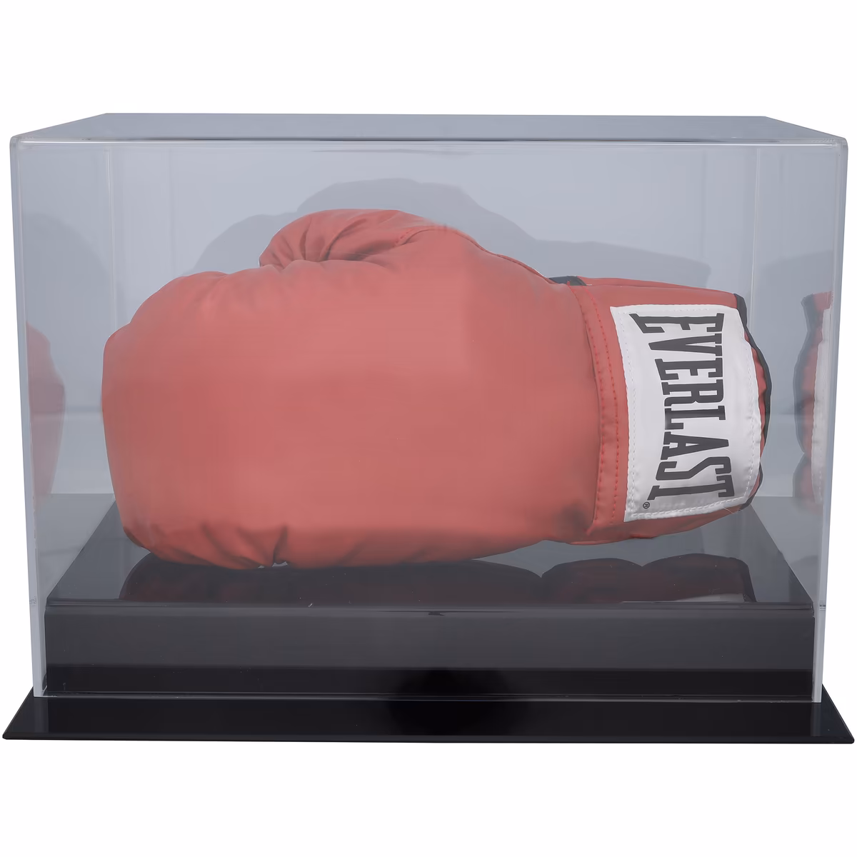 Single Boxing Glove Black Acrylic Horizontal Display Case - UV Protected