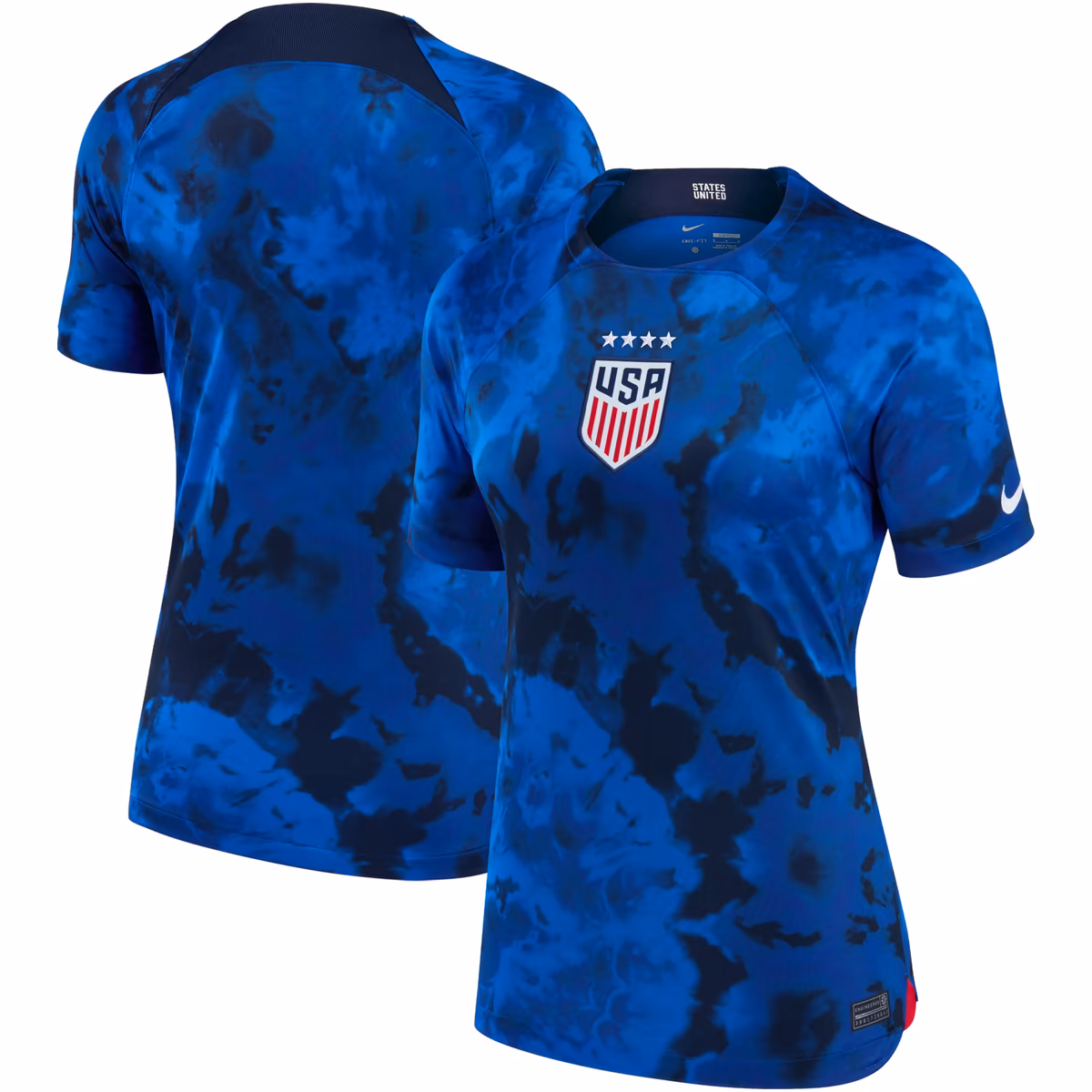 Women's Nike Blue USWNT 2022/23 Away Breathe Stadium Replica Blank Jersey 12 Women's Nike Blue USWNT 2022/23 Away Breathe Stadium Replica Blank Jersey