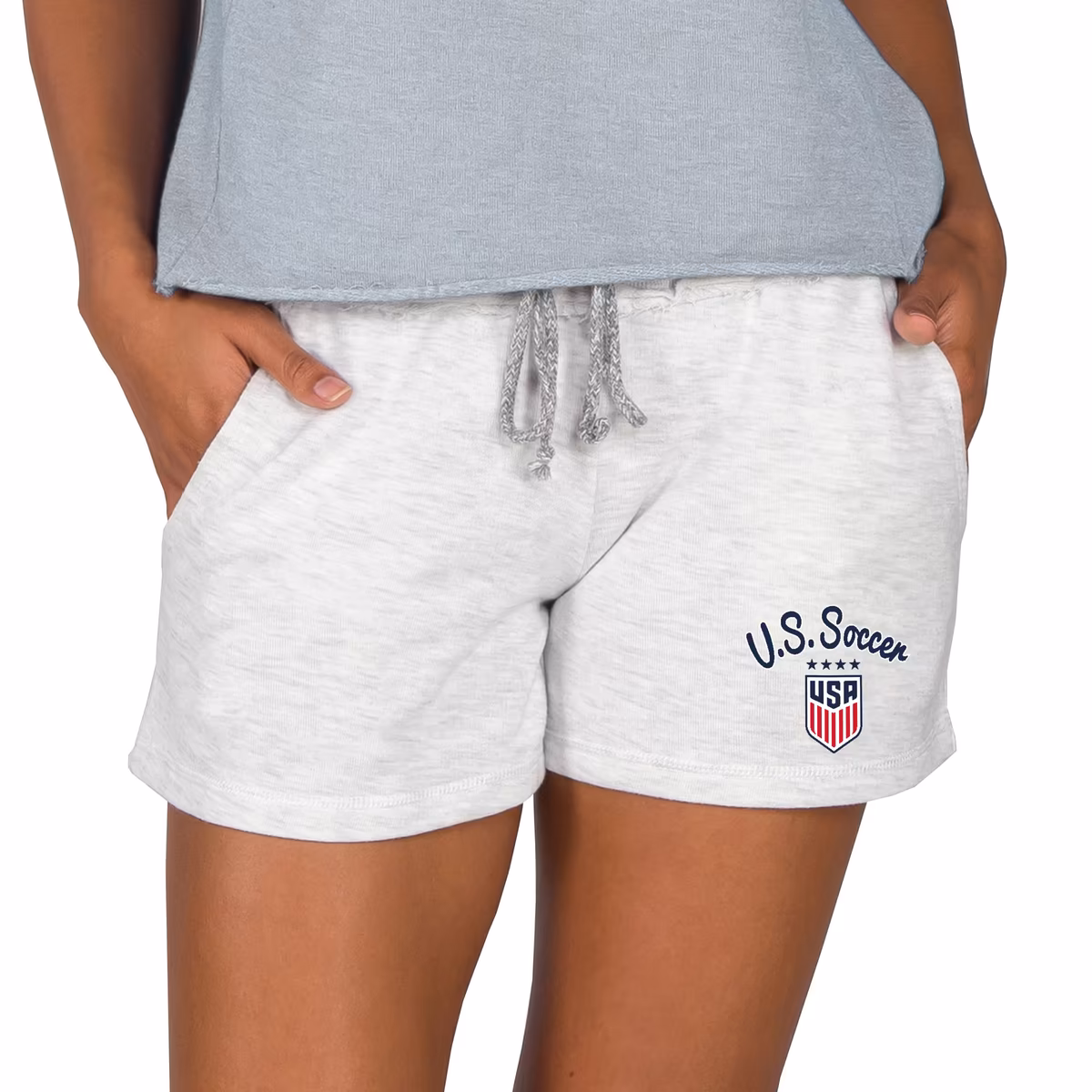 Women's Concepts Sport Oatmeal USWNT Mainstream Terry Shorts 10 Women's Concepts Sport Oatmeal USWNT Mainstream Terry Shorts