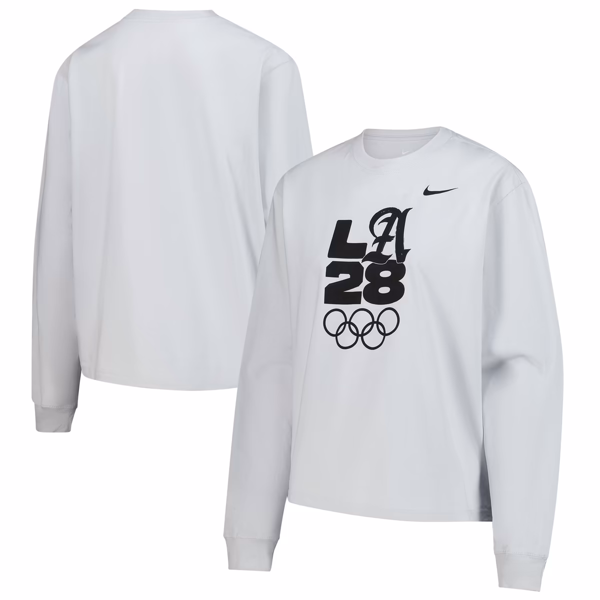 Women's Nike  Gray LA28 Summer Olympics Boxy Long Sleeve T-Shirt