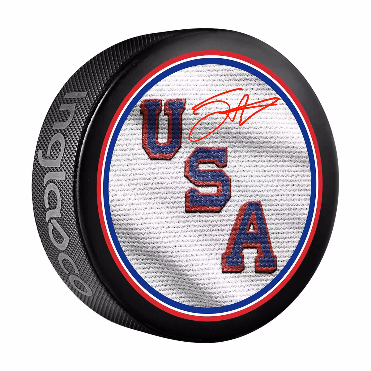 Jack Eichel Team USA Autographed 2026 Winter Olympics Hockey Puck 1 Jack Eichel Team USA Autographed 2026 Winter Olympics Hockey Puck