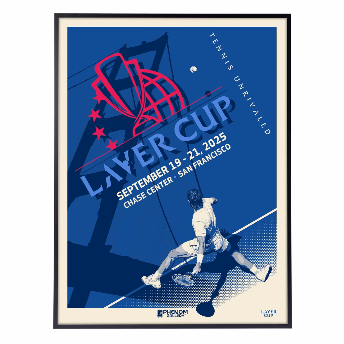 Phenom Gallery 2025 Laver Cup 18" x 24" Framed Serigraph 3 Phenom Gallery 2025 Laver Cup 18" x 24" Framed Serigraph