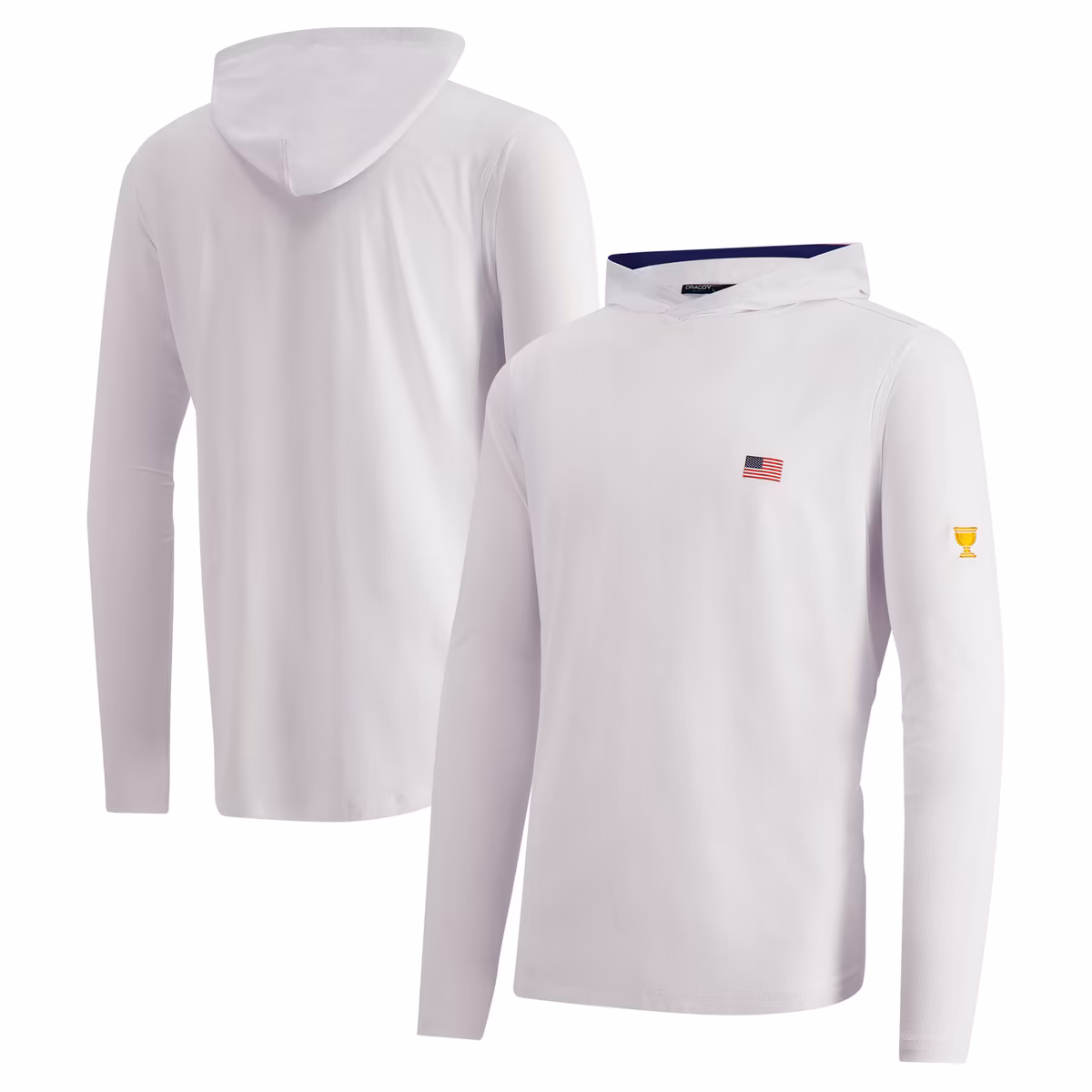 Men's B. Draddy White Team USA 2026 Presidents Cup Cool Olin Lightweight Hoodie 1 Men's B. Draddy White Team USA 2026 Presidents Cup Cool Olin Lightweight Hoodie
