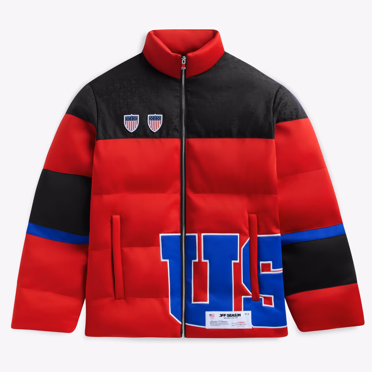 Unisex Red Team USA Puffer Jacket