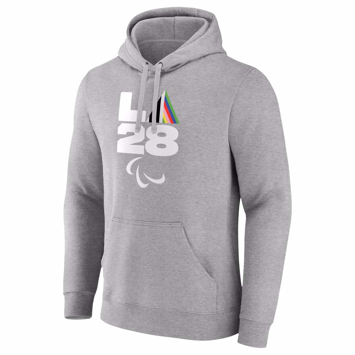 Men's Gray LA 2028 Summer Paralympics Prism Pullover Hoodie 2 Men's Gray LA 2028 Summer Paralympics Prism Pullover Hoodie