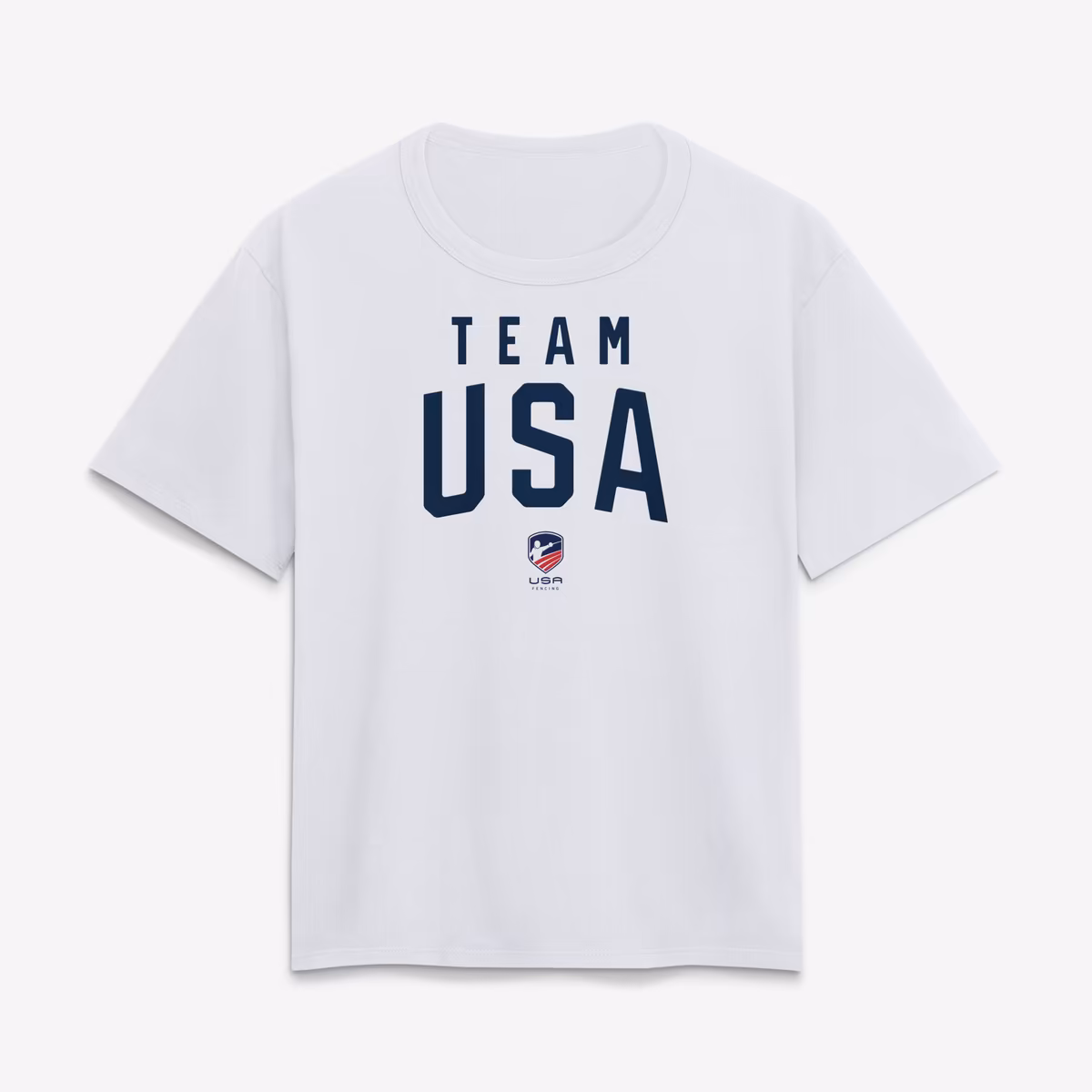 Women's White Team USA Summer Games Fencing T-Shirt