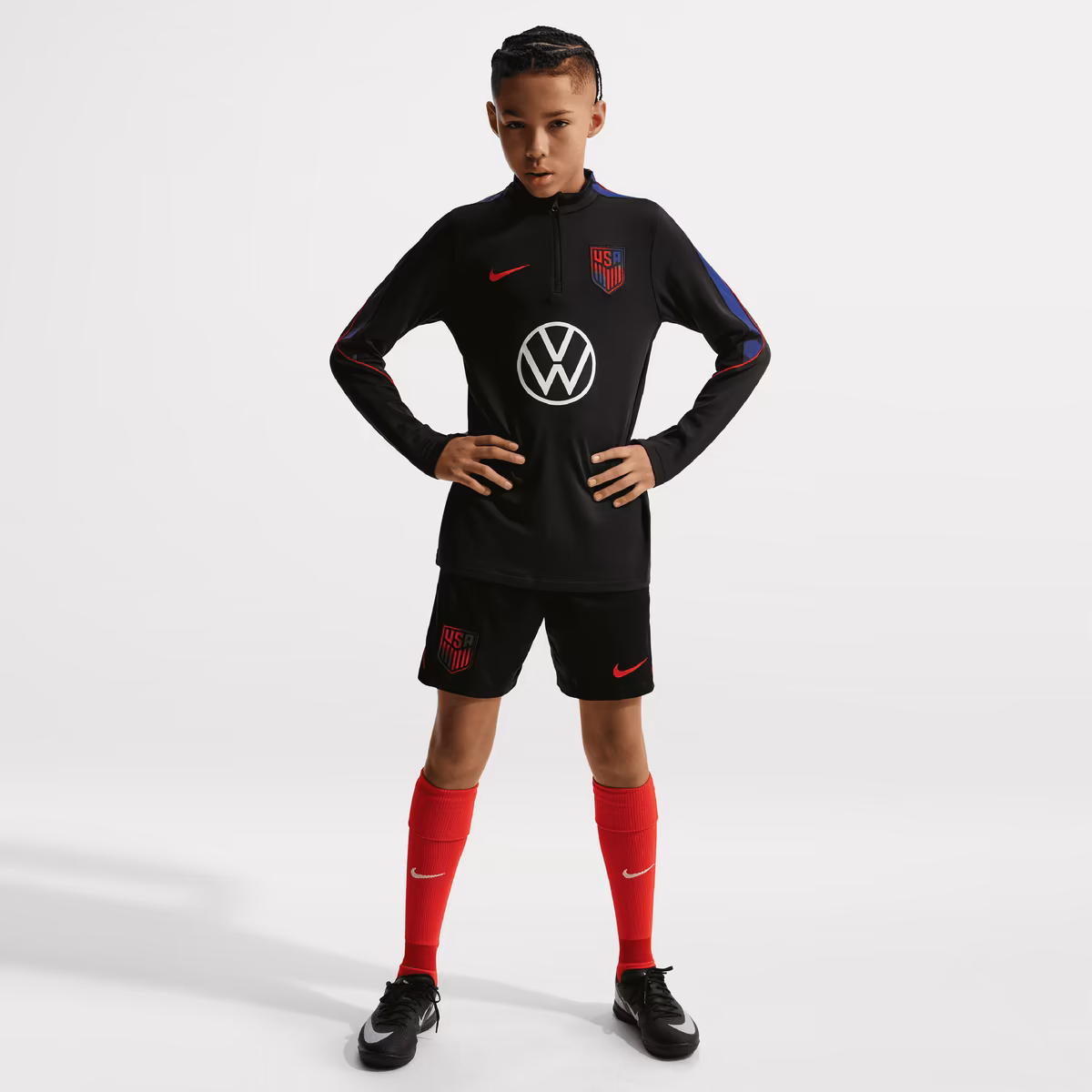 Youth Nike Black USMNT 2026 Strike Dri-FIT Long Sleeve Quarter-Zip Drill Top 3 Youth Nike Black USMNT 2026 Strike Dri-FIT Long Sleeve Quarter-Zip Drill Top