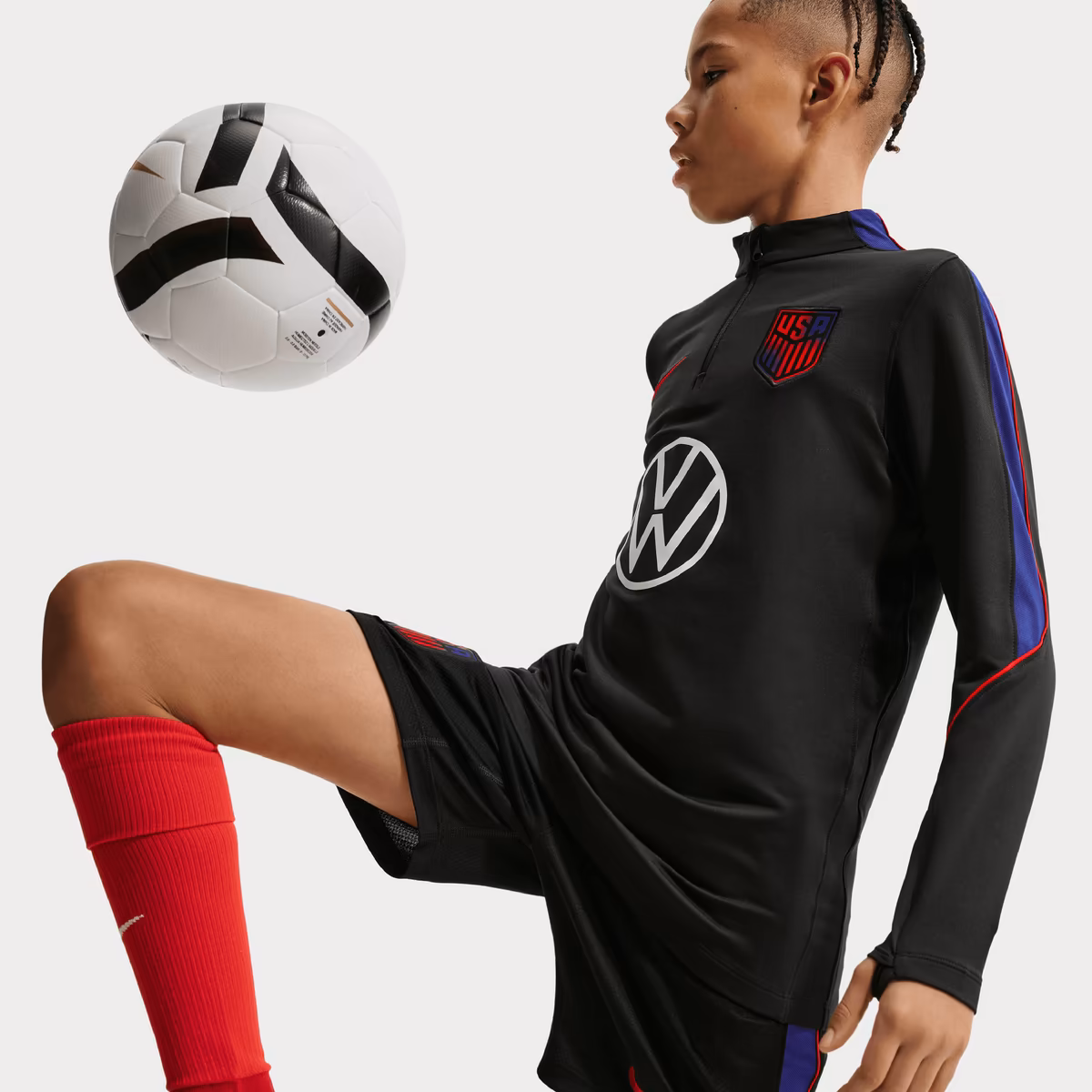 Youth Nike Black USMNT 2026 Strike Dri-FIT Long Sleeve Quarter-Zip Drill Top 5 Youth Nike Black USMNT 2026 Strike Dri-FIT Long Sleeve Quarter-Zip Drill Top