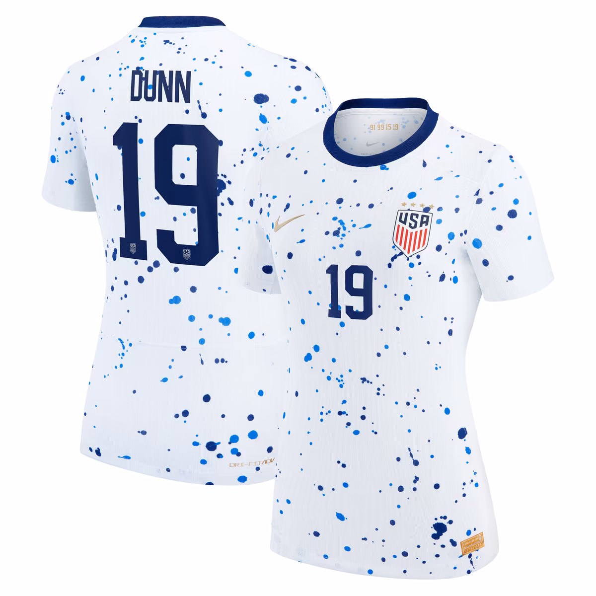 Women's Nike Crystal Dunn White USWNT 2023 Home Authentic Player Jersey