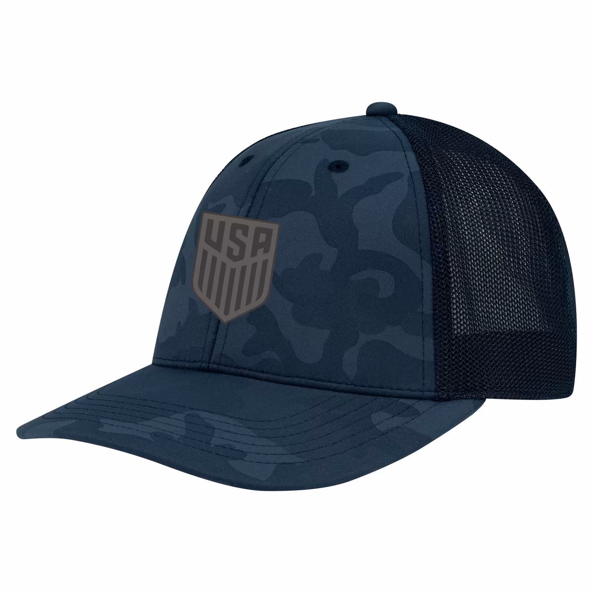 Men's Levelwear Navy/Black USMNT Clash Adjustable Trucker Hat 1 Men's Levelwear Navy/Black USMNT Clash Adjustable Trucker Hat