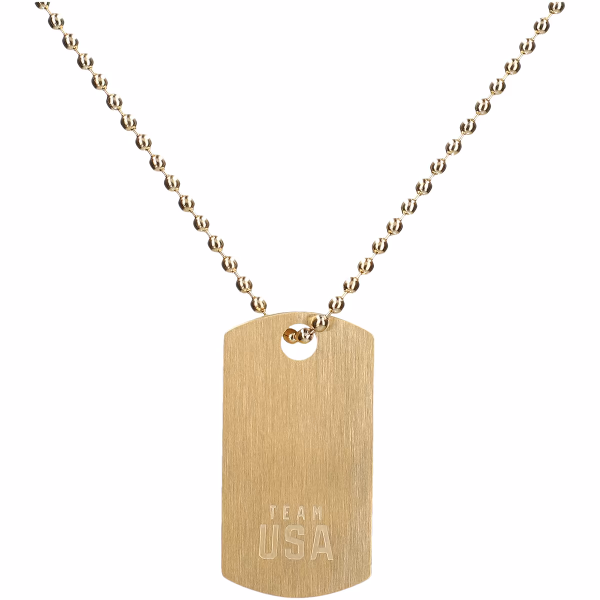 WristBend Team USA Gold Dog Tag Necklace