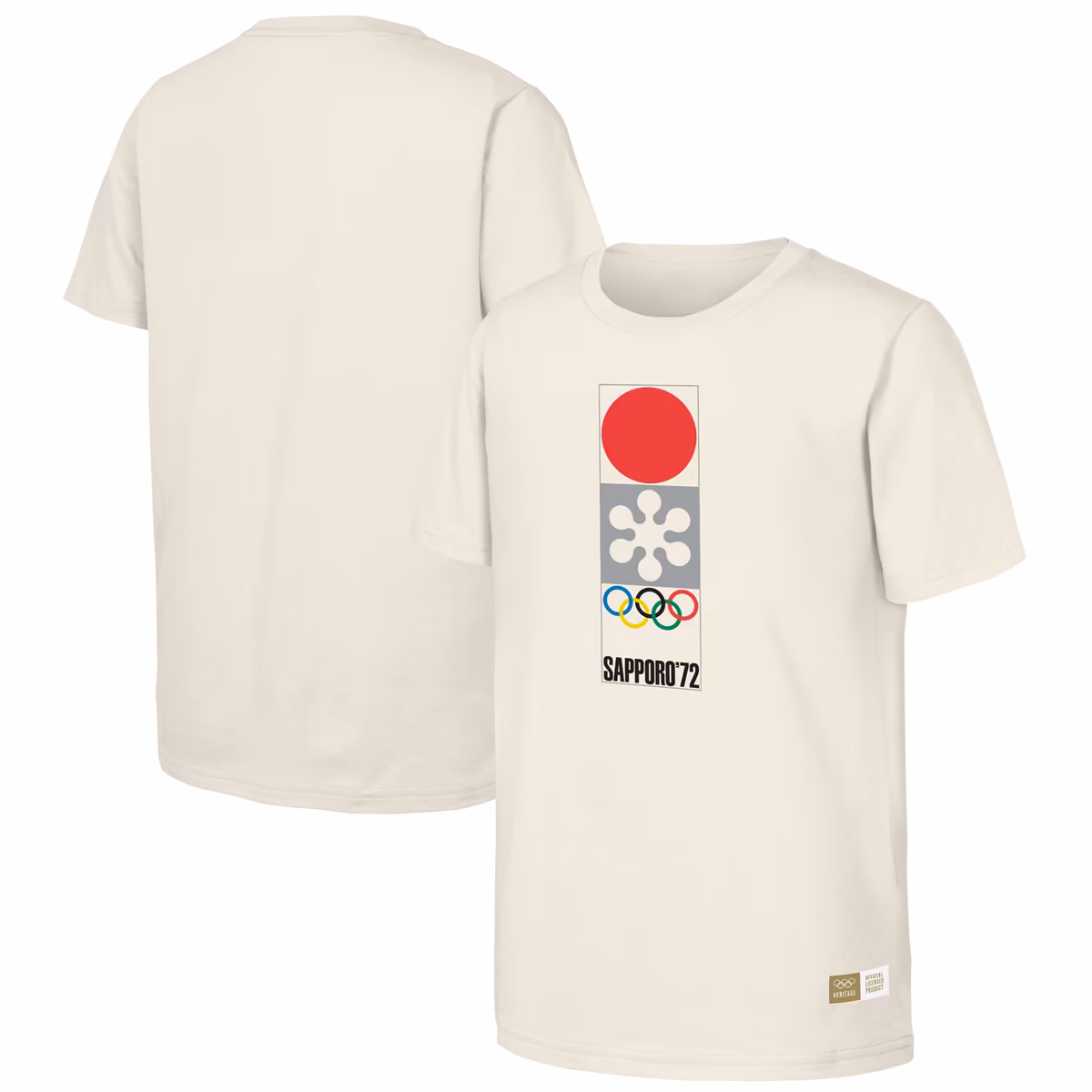 Men's Natural 1972 Sapporo Games Olympic Heritage T-Shirt 1 Men's Natural 1972 Sapporo Games Olympic Heritage T-Shirt