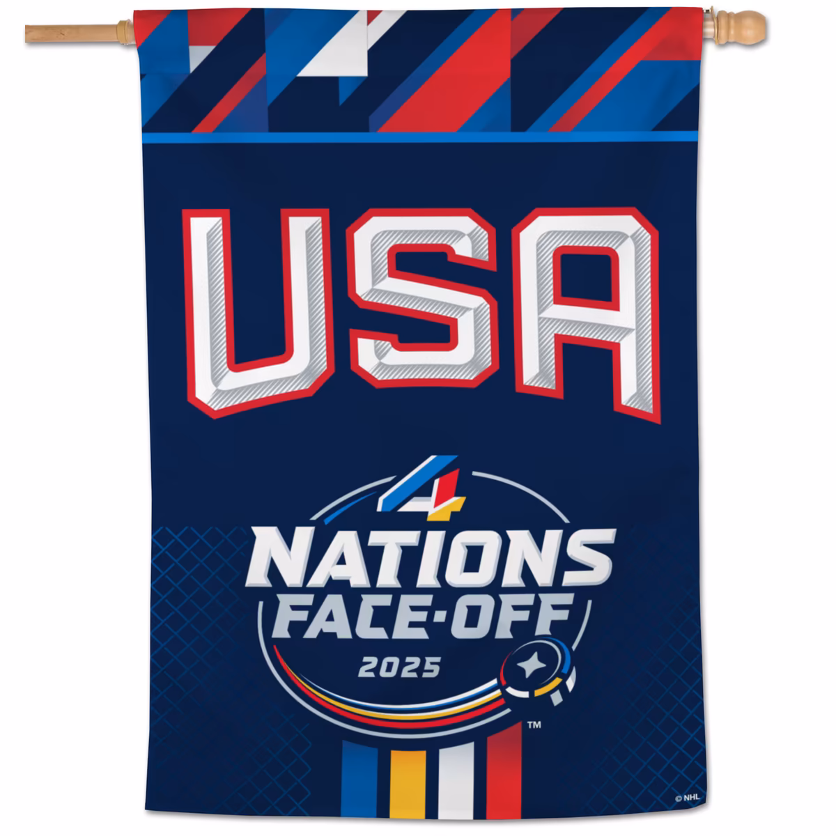 WinCraft USA 2025 4 Nations Face-Off 28" x 40" Single-Sided Vertical Banner