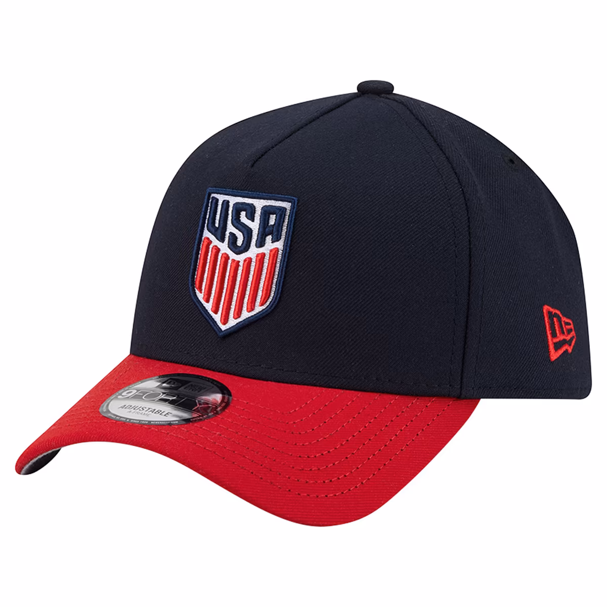 Men's New Era Navy/Red USMNT A-Frame 9FORTY Adjustable Hat 1 Men's New Era Navy/Red USMNT A-Frame 9FORTY Adjustable Hat