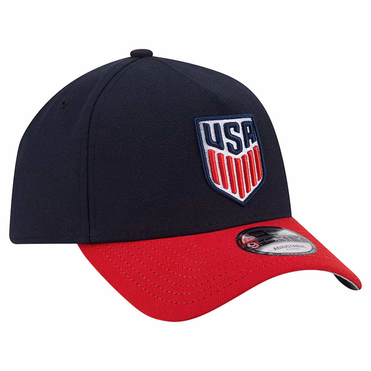 Men's New Era Navy/Red USMNT A-Frame 9FORTY Adjustable Hat 3 Men's New Era Navy/Red USMNT A-Frame 9FORTY Adjustable Hat
