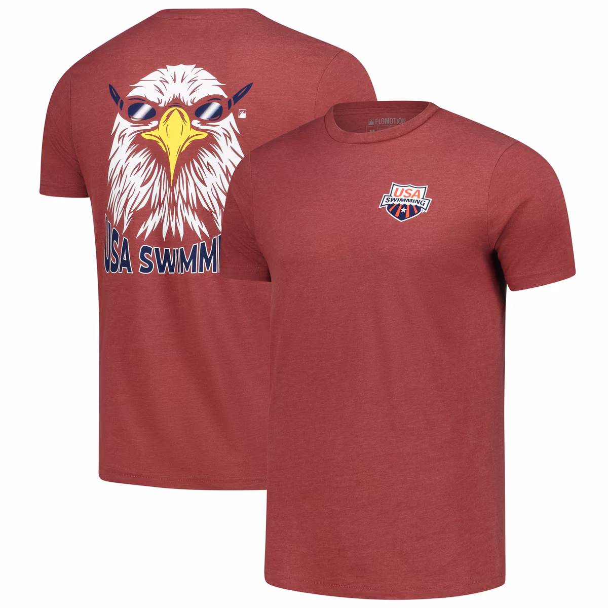 Unisex Flomotion Heather Burgundy USA Swimming Team Eagle Eye Splash T-Shirt 5 Unisex Flomotion Heather Burgundy USA Swimming Team Eagle Eye Splash T-Shirt