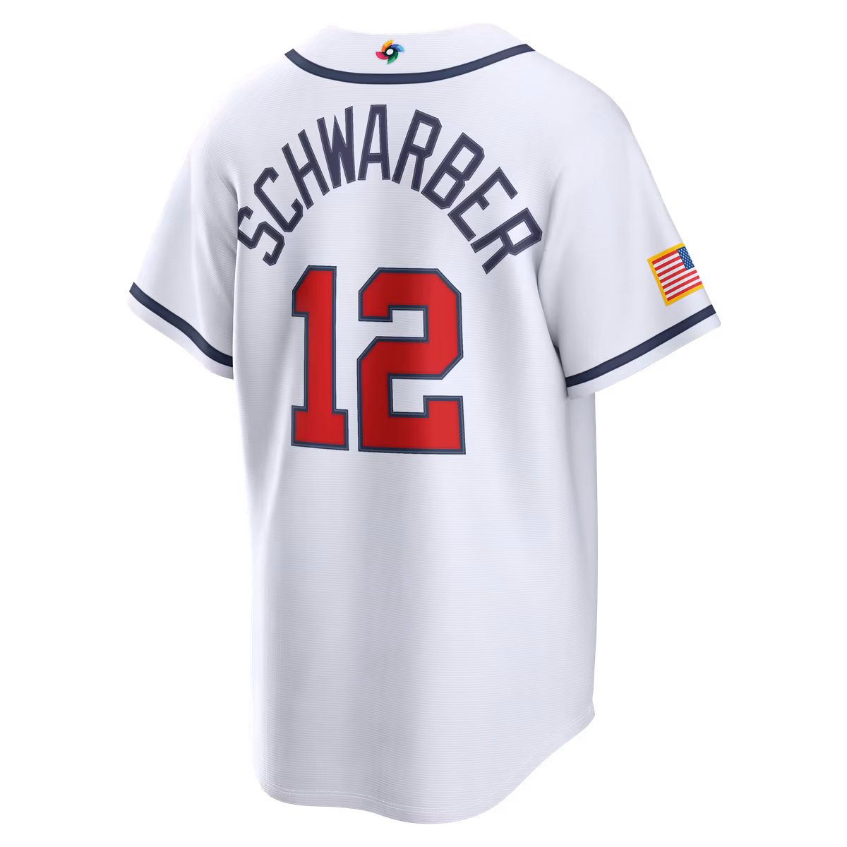 Men's Nike Kyle Schwarber White USA Baseball 2026 World Baseball Classic Home Stadium Jersey 3 Men's Nike Kyle Schwarber White USA Baseball 2026 World Baseball Classic Home Stadium Jersey