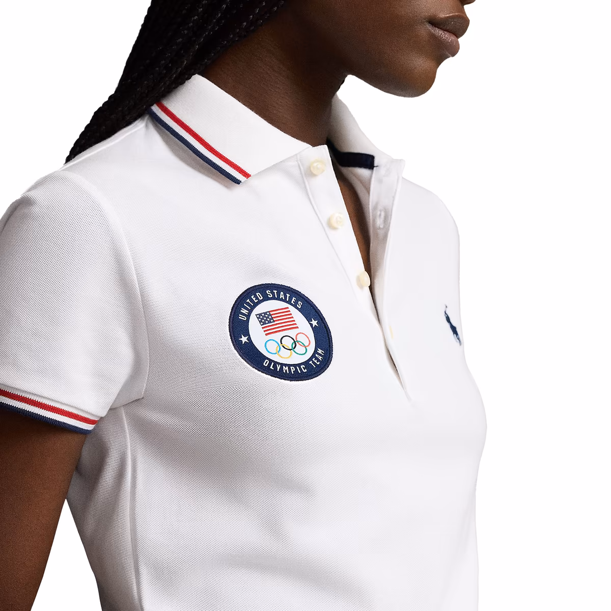 Women's Polo Ralph Lauren White Team USA 2024 Summer Olympics Villagewear Polo