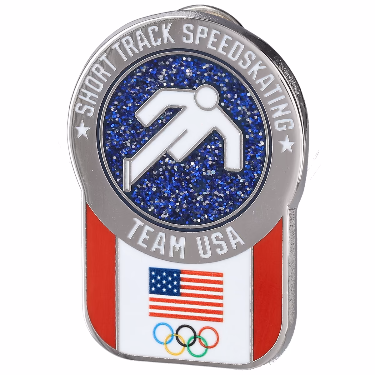 Team USA Pictogram Short Track Speedskating Lapel Pin
