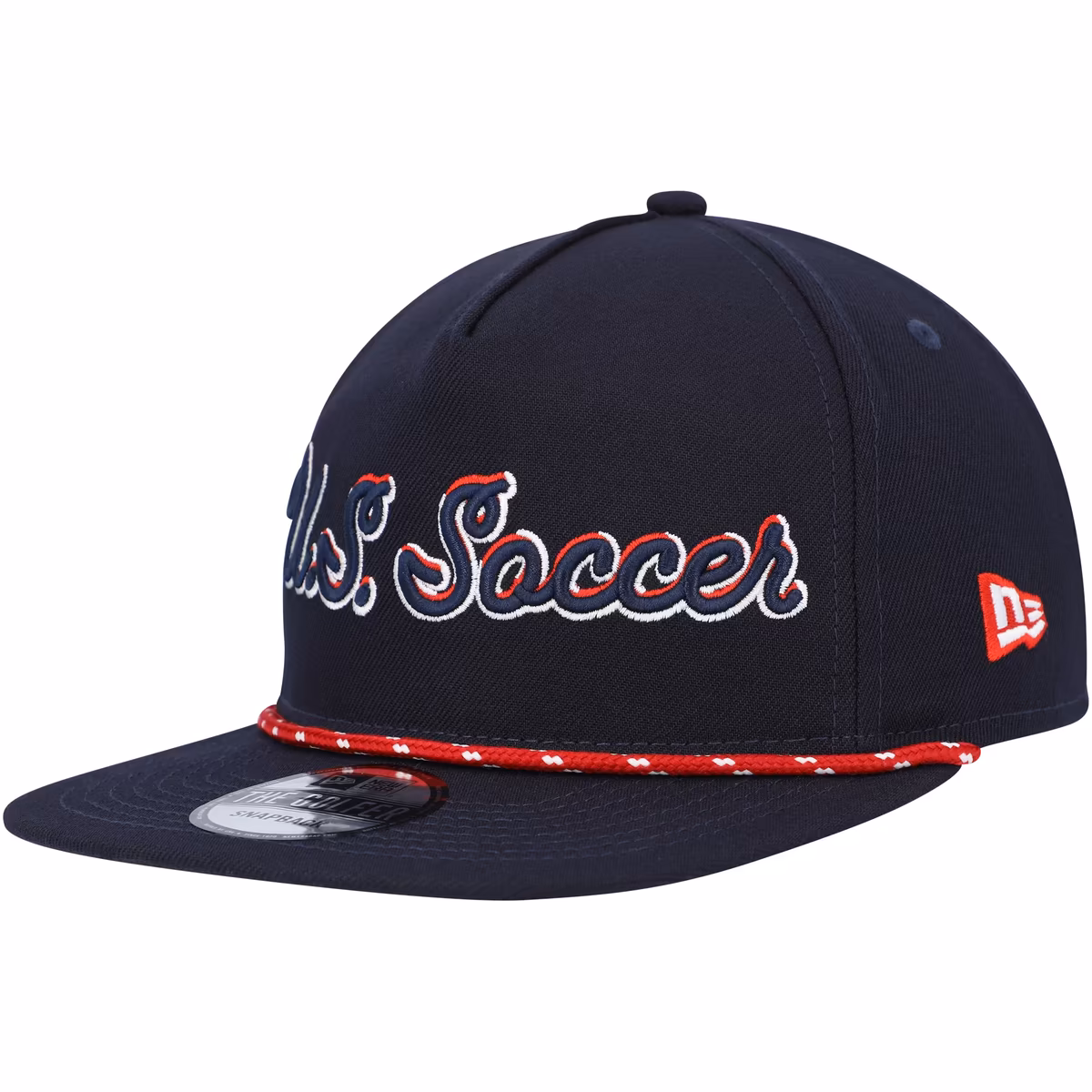 Men's New Era  Navy USMNT Script Golfer Adjustable Hat