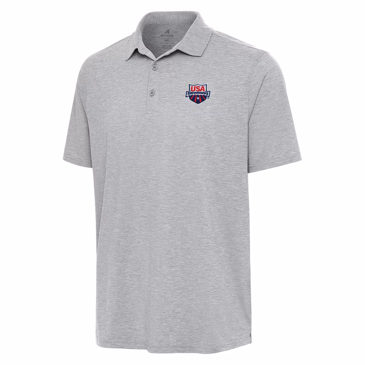 Men's Antigua Heather Gray USA Swimming Big & Tall Par 3 Polo 2 Men's Antigua Heather Gray USA Swimming Big & Tall Par 3 Polo