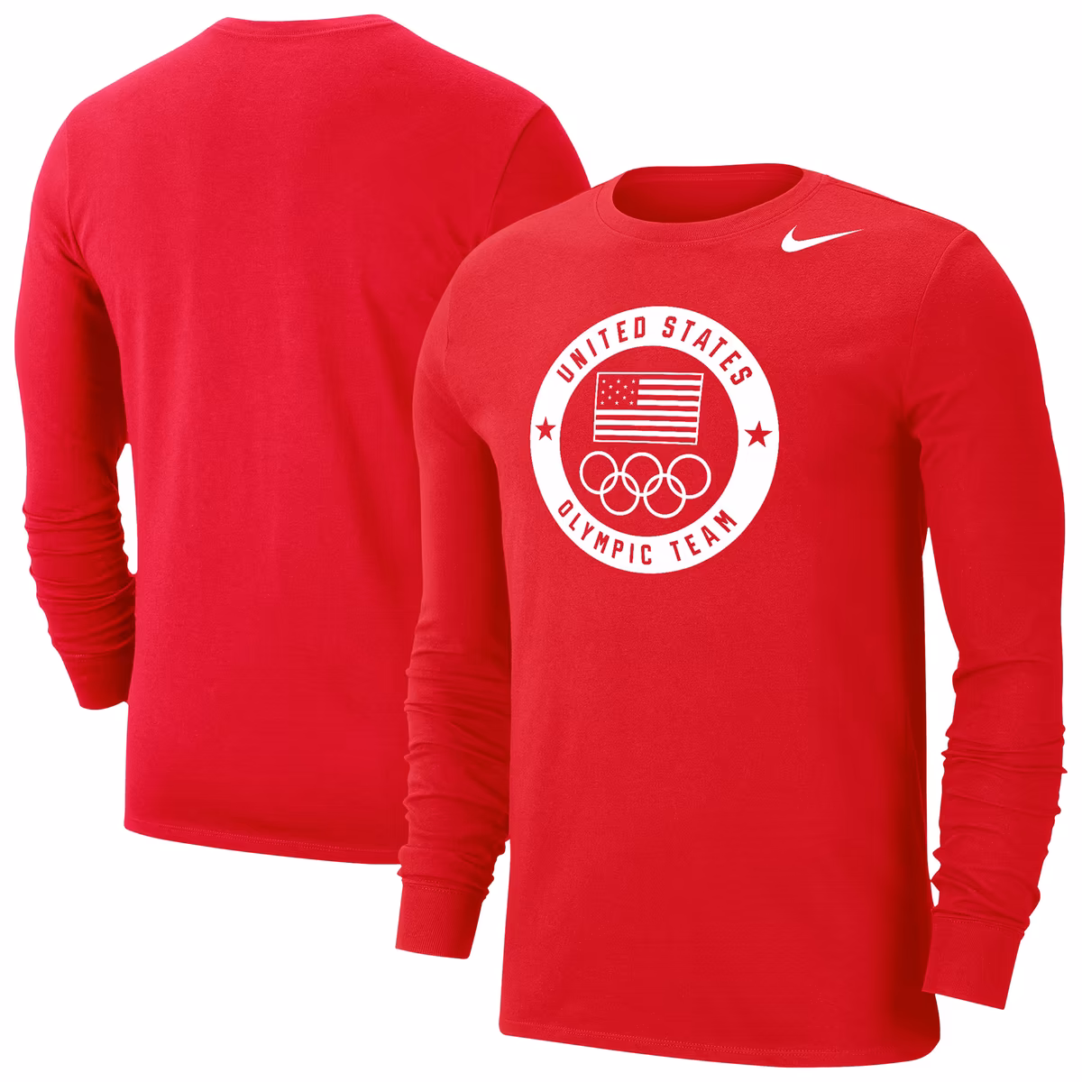 Men's Nike Red Team USA Dri-FIT Long Sleeve T-Shirt