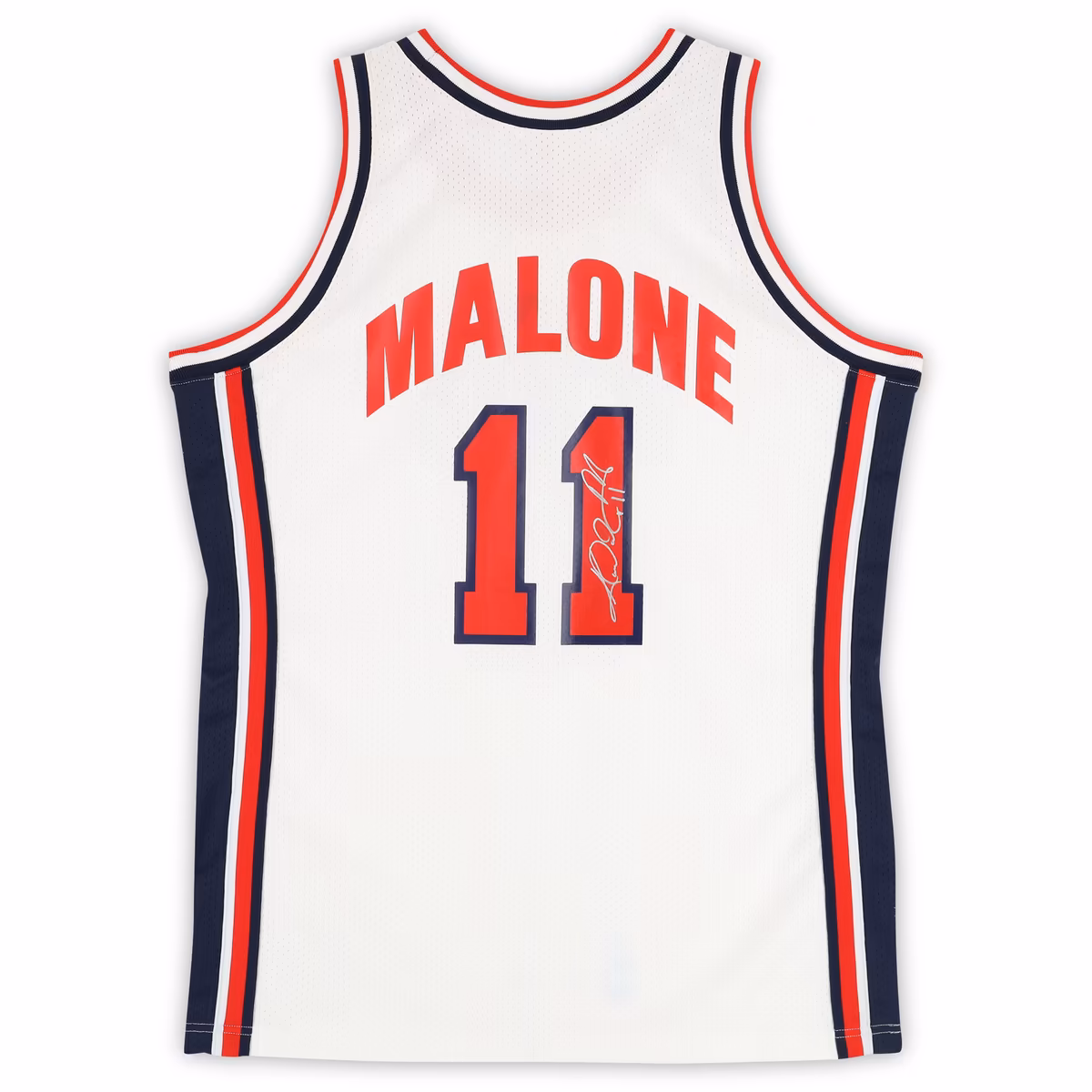 Karl Malone USA Basketball Autographed Fanatics Authentic White Mitchell & Ness 1992 Authentic Jersey 2 Karl Malone USA Basketball Autographed Fanatics Authentic White Mitchell & Ness 1992 Authentic Jersey