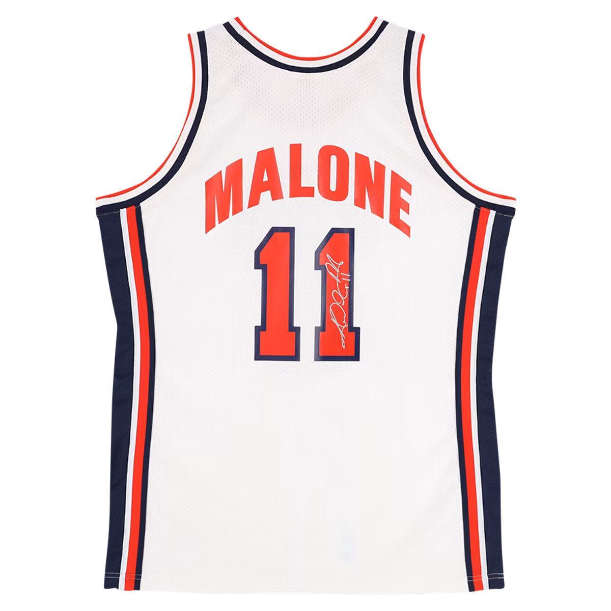 Karl Malone USA Basketball Autographed Fanatics Authentic White Mitchell & Ness 1992 Authentic Jersey 5 Karl Malone USA Basketball Autographed Fanatics Authentic White Mitchell & Ness 1992 Authentic Jersey