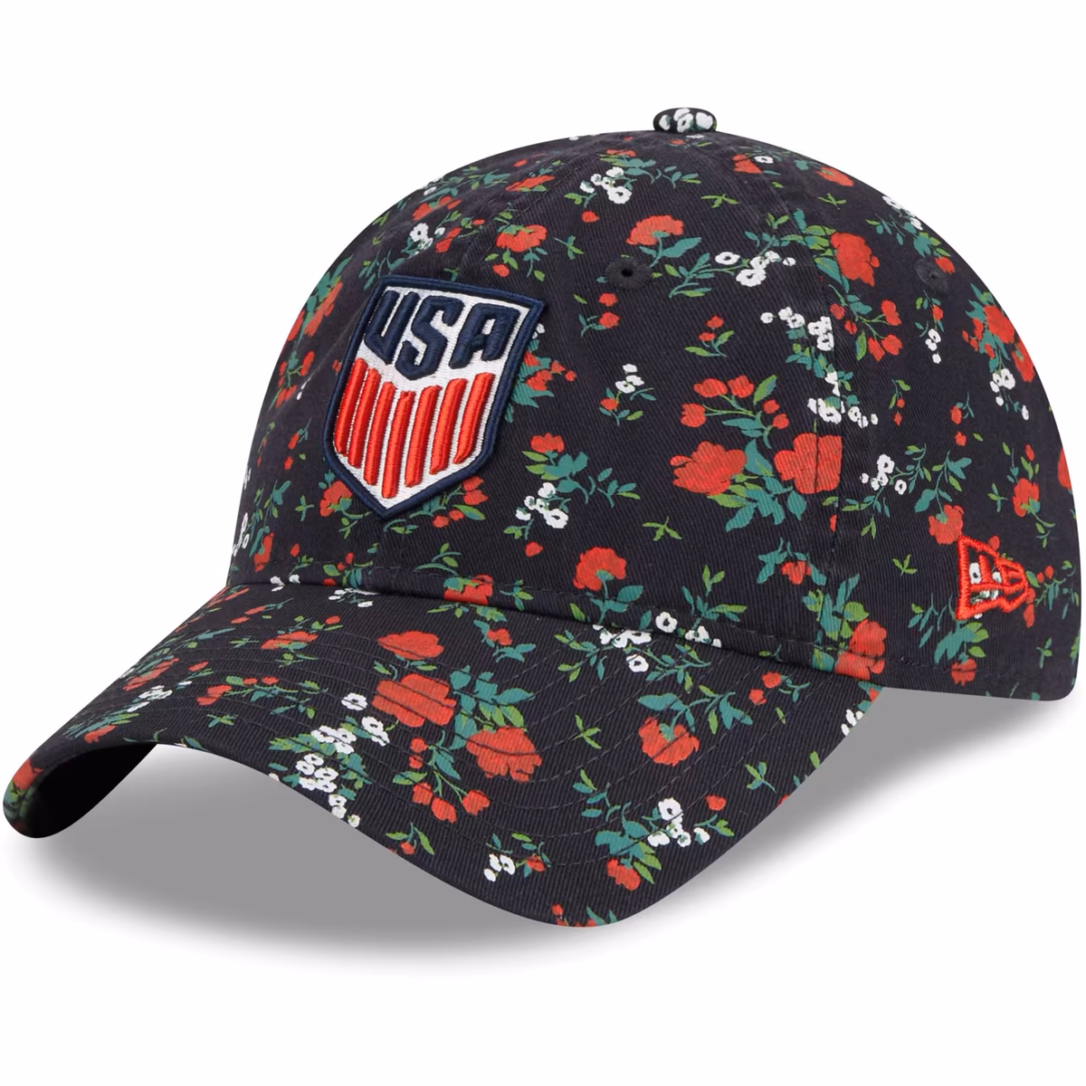 Women's New Era Navy USMNT Bouquet 9TWENTY Adjustable Hat