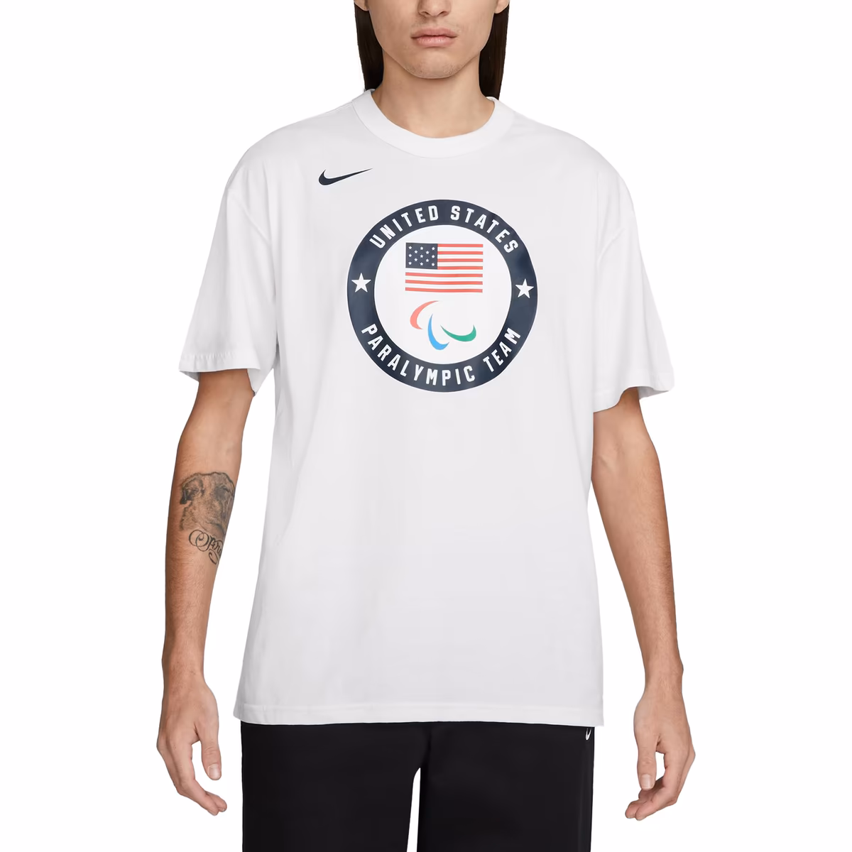 Men's Nike White Team USA 2024 Summer Paralympics Media Day Look Essentials T-Shirt
