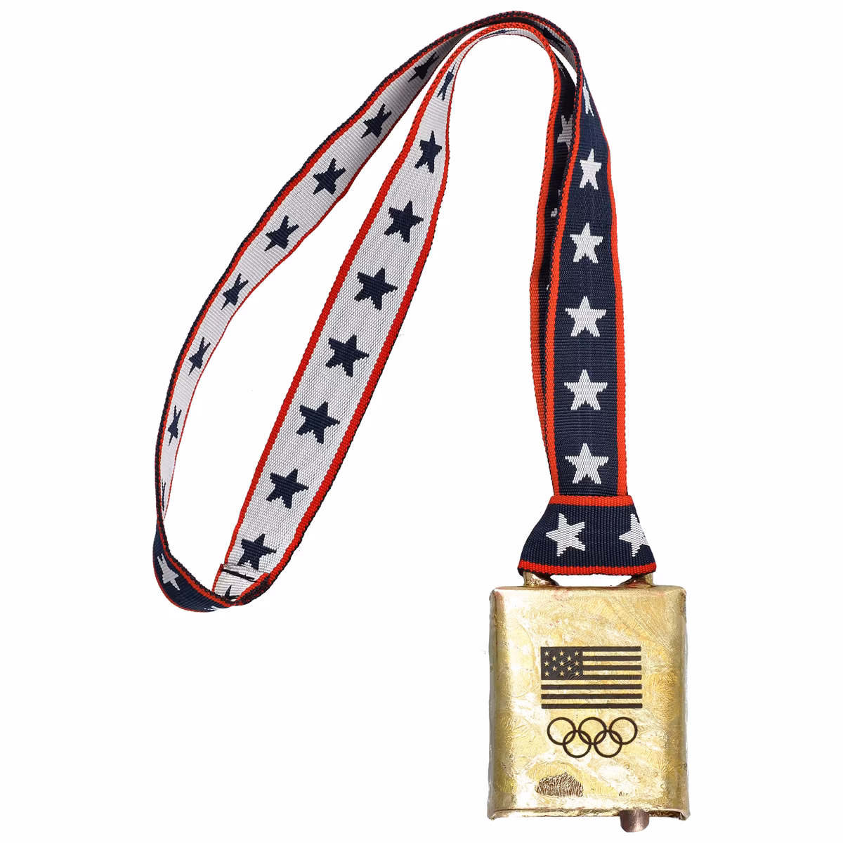 MOEN Bells of Norway Team USA Flag 5-Ring Logo Stars Stripes Cowbell 6 MOEN Bells of Norway Team USA Flag 5-Ring Logo Stars Stripes Cowbell