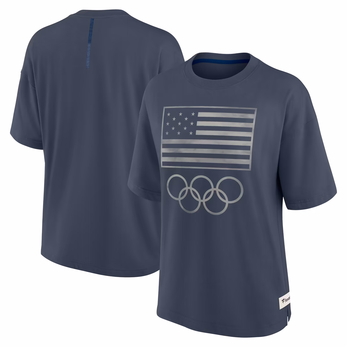 Women's Fanatics Navy Team USA Raw Edge Elements T-Shirt 1 Women's Fanatics Navy Team USA Raw Edge Elements T-Shirt