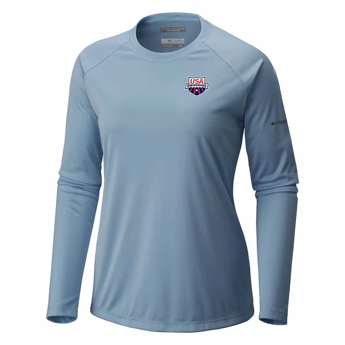Women's Columbia Gray USA Swimming Tidal Tee II Long Sleeve T-Shirt 9 Women's Columbia Gray USA Swimming Tidal Tee II Long Sleeve T-Shirt
