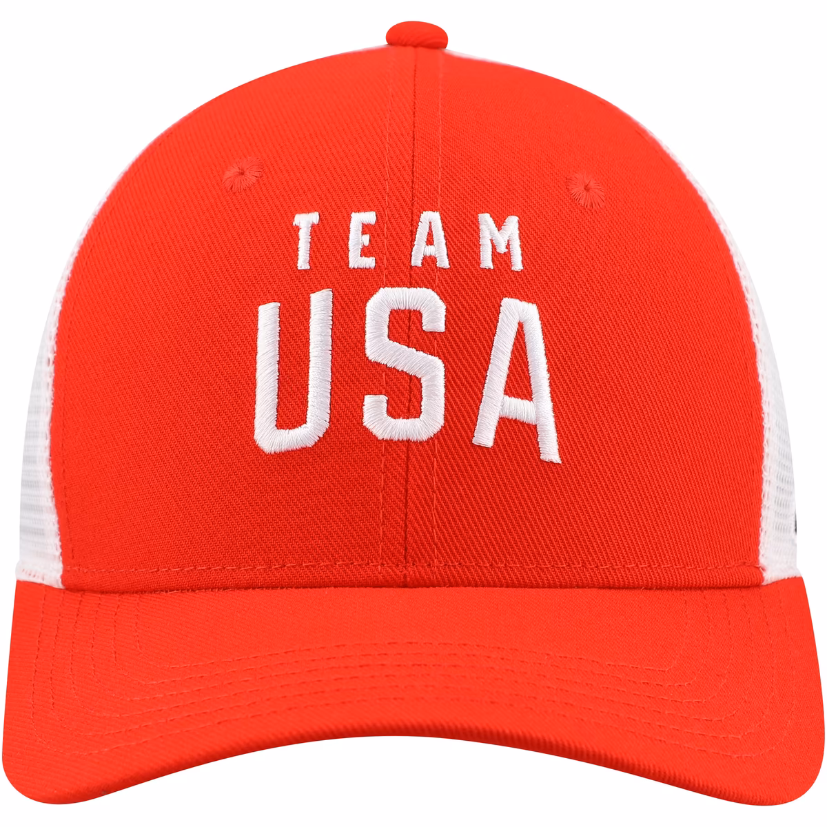 Youth Nike Red/White Team USA Rise Performance Trucker Adjustable Hat