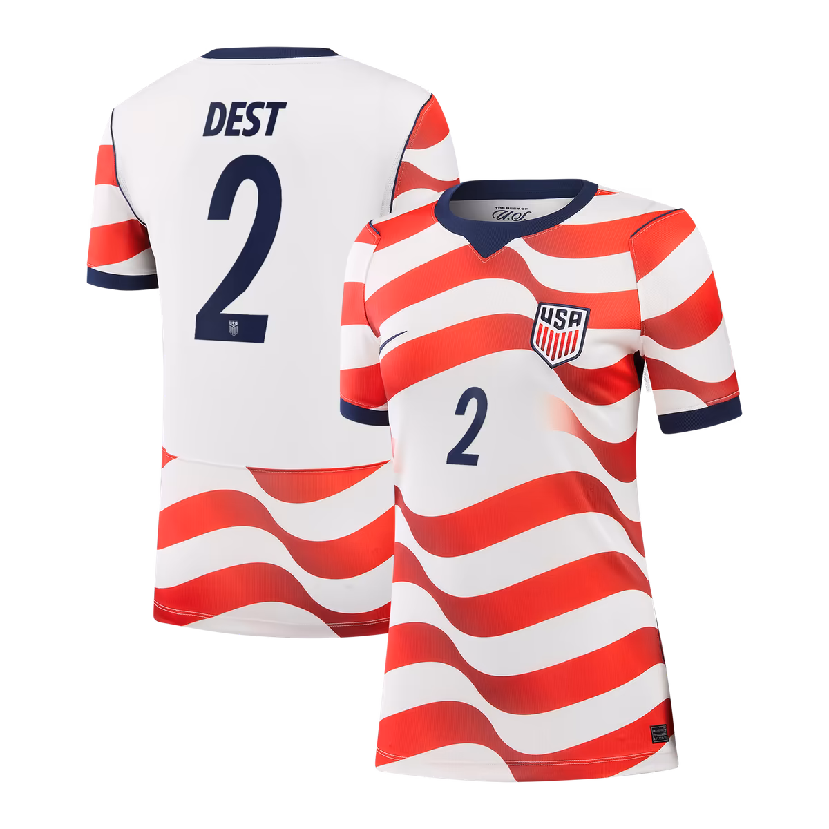 Women's Nike Sergiño Dest White USMNT 2026 Home Stadium Replica Jersey