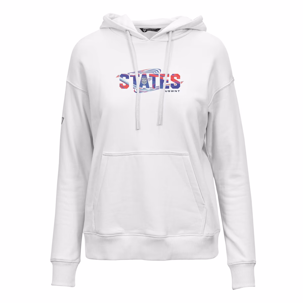 Women's Levelwear White USWNT Adorn Stateside Pullover Hoodie