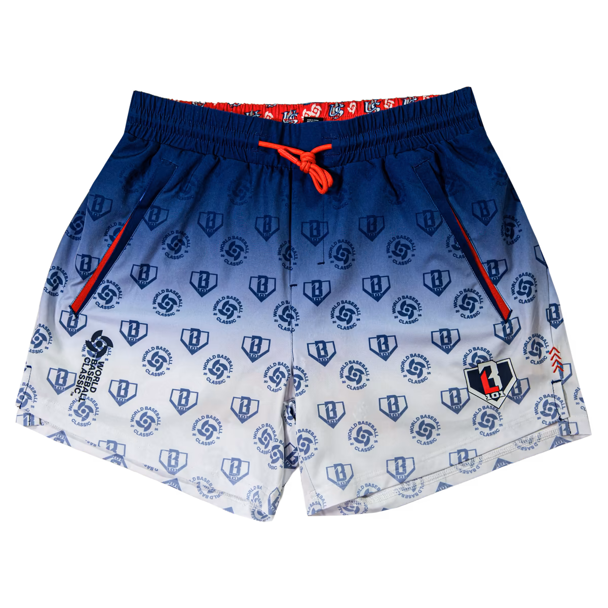 Men's Baseball Lifestyle 101 Navy/White USA Baseball 2026 World Baseball Classic Pro Series Shorts V2 with Liner