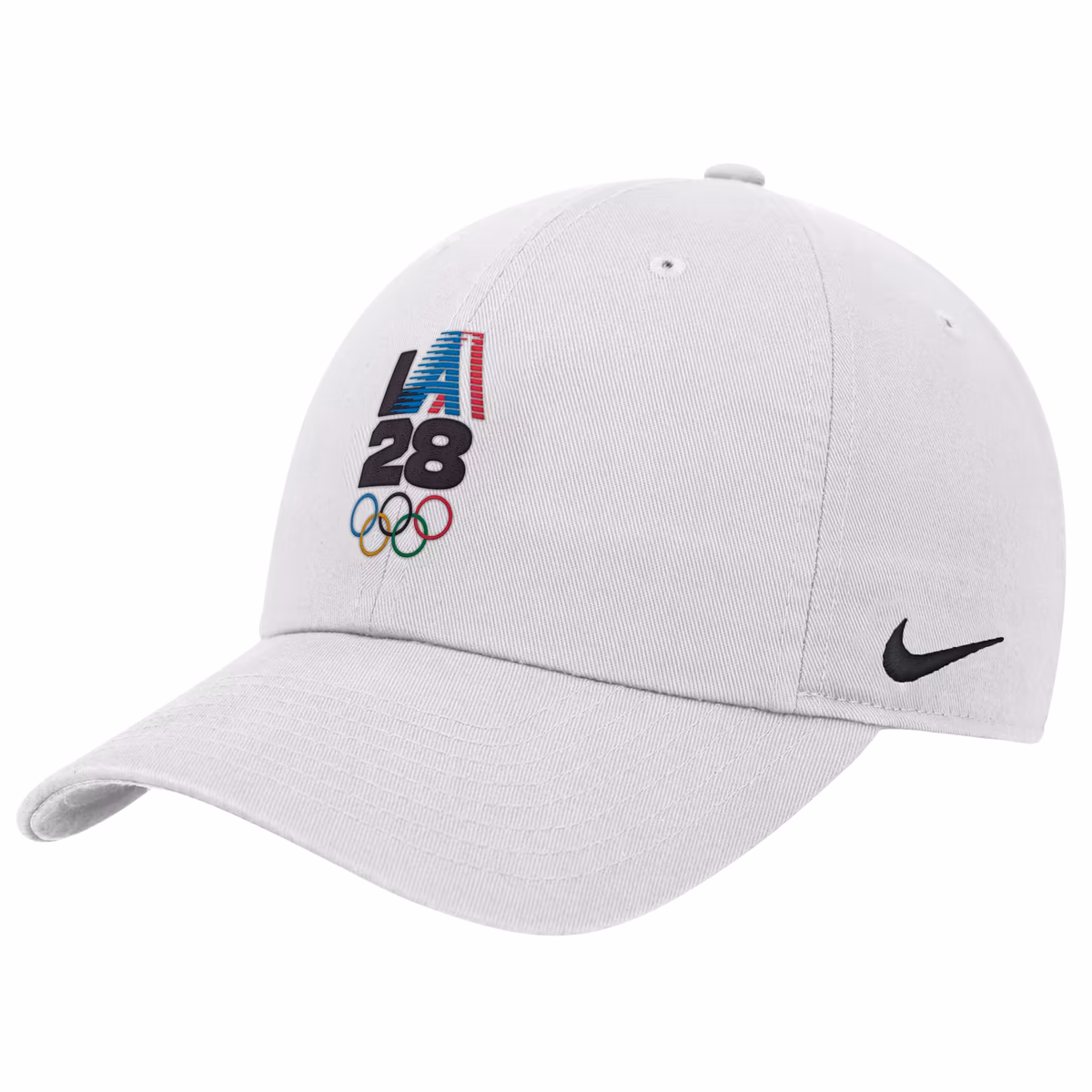 Youth Nike White LA28 Summer Olympics Club Adjustable Hat