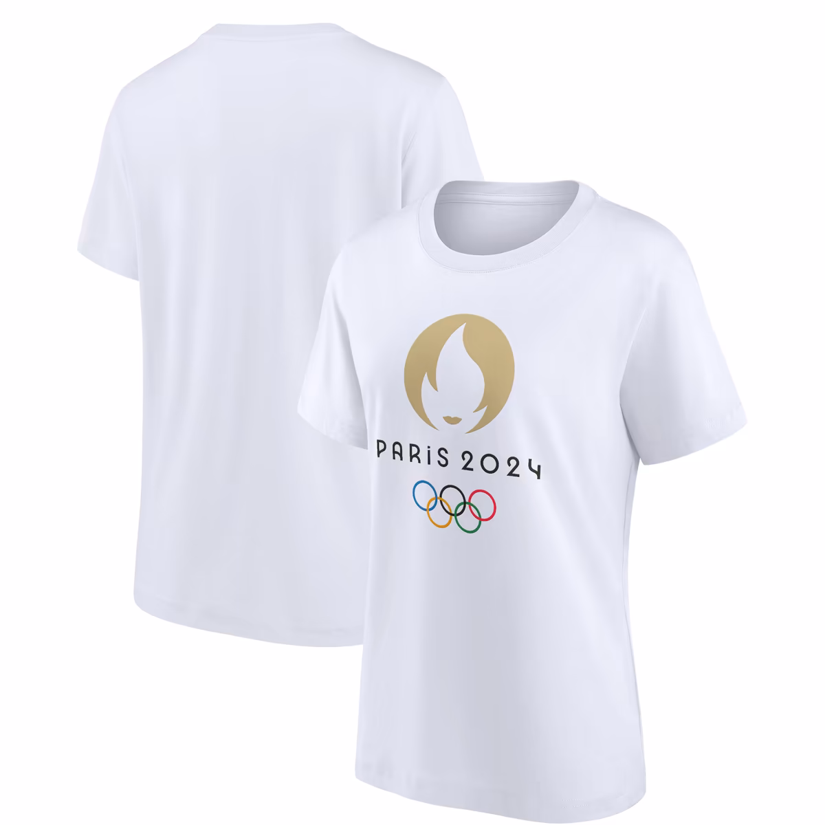 Women's Fanatics White Paris 2024 Summer Olympics Primary Logo T-Shirt 7 Women's Fanatics White Paris 2024 Summer Olympics Primary Logo T-Shirt