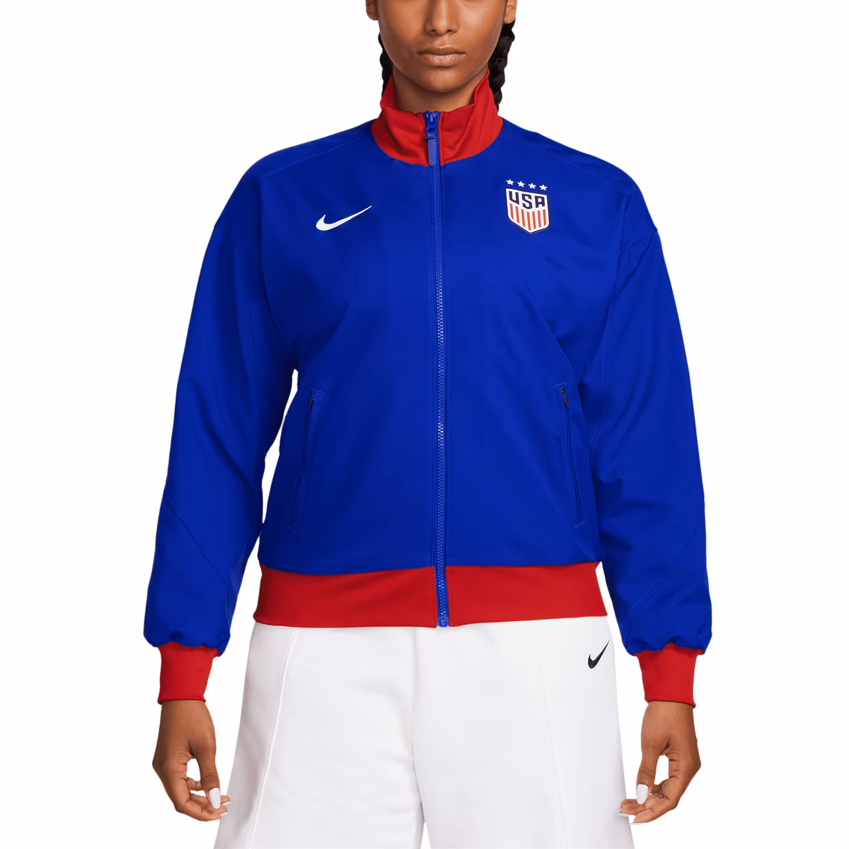 Women's Nike  Royal USWNT 2024 Strike Anthem Full-Zip Jacket
