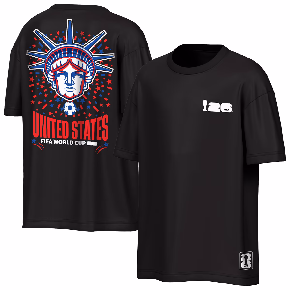 Men's Outerstuff Black FIFA World Cup 2026 Rally Oversized T-Shirt 1 Men's Outerstuff Black FIFA World Cup 2026 Rally Oversized T-Shirt